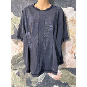 Free People Gray Short Sleeve Pleated Fleece Shirt Size XS